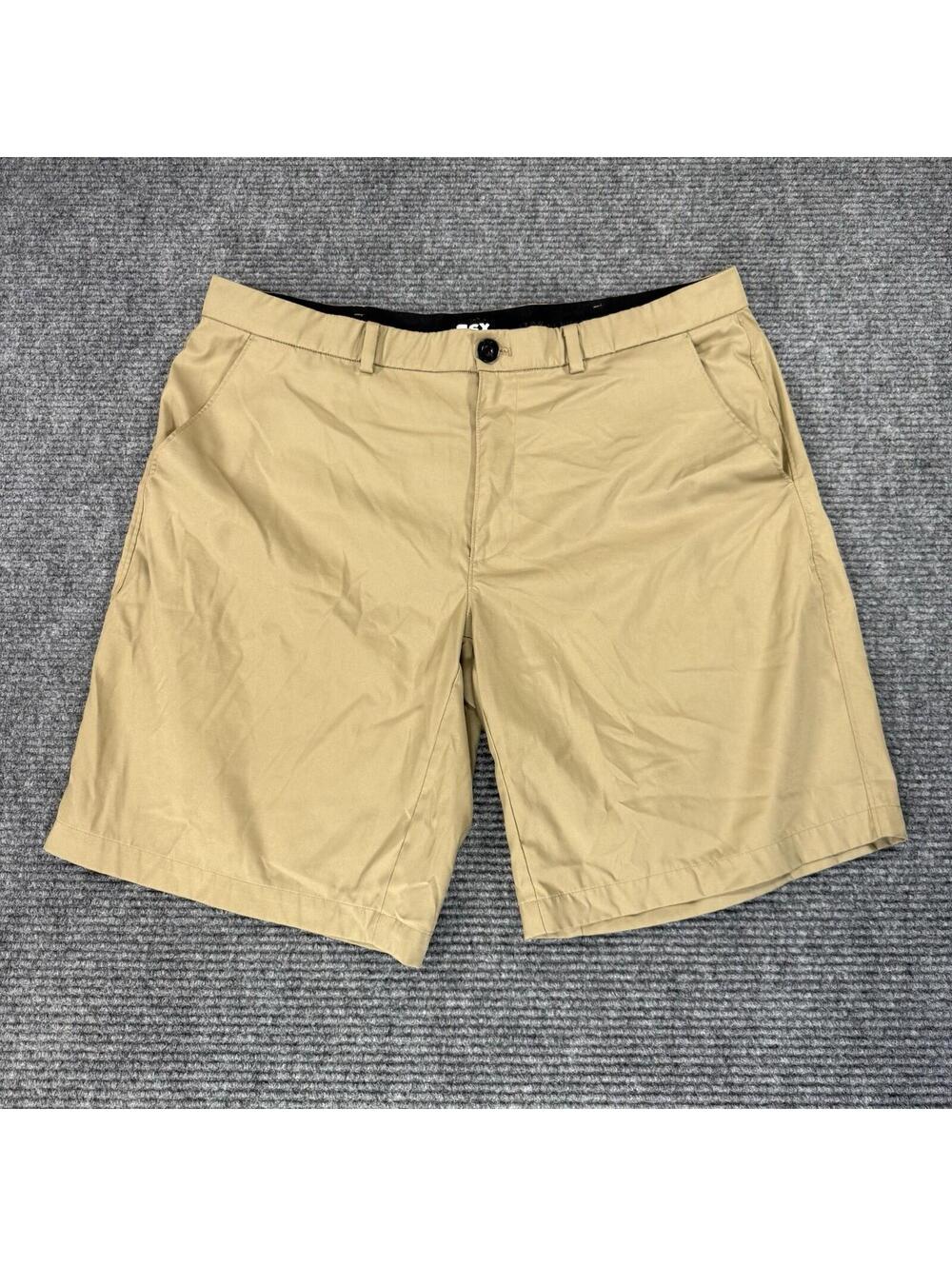 MSX By Michael Strahan Shorts Men's Size 40 Beige Tan Stretch Elastic Waist